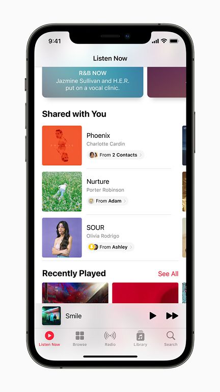 Apple iphone12pro ios15 music shared 060721 carousel.jpg.medium
